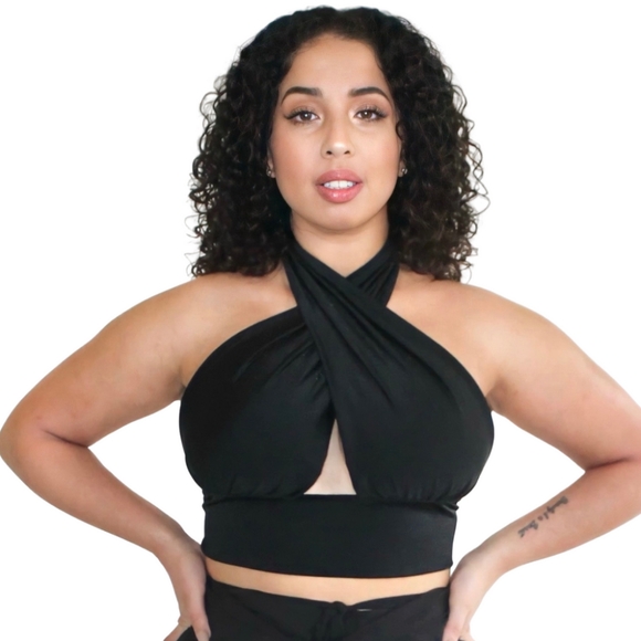 Balia 8-Way Wrap Top - Black - OS - Picture 4 of 9